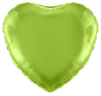 Lime Green Heart Foil Balloon (18