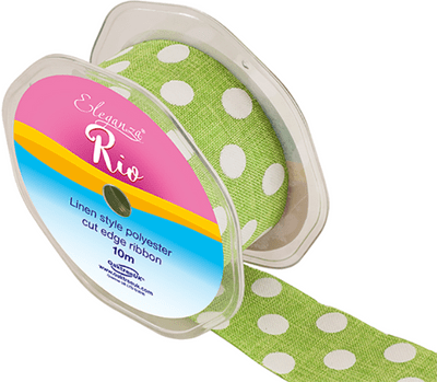 Lime Green Rio Polka Dot Eleganza 38mm x 10m 1pc