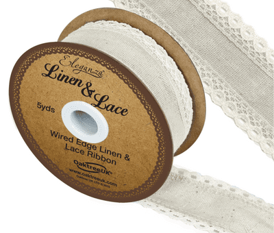 Linen & Lace Wired No.356 Ivory 50mm x 5yds (Eleganza) 1pc