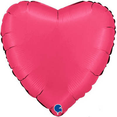 Lipstick Satin Heart Foil Balloon (18