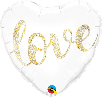 Love Glitter Gold Foil Balloon (18