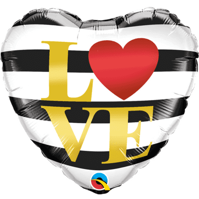 LOVE Horizontal Stripes Foil Balloon (18