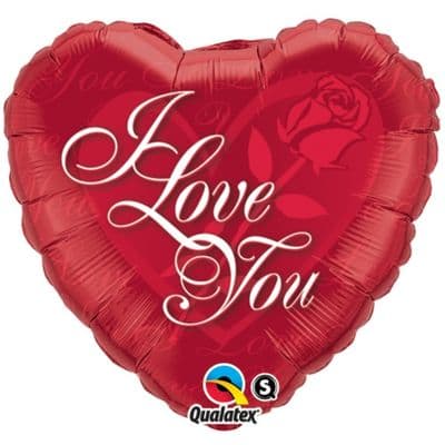 Love You Red Rose Foil Balloon (18