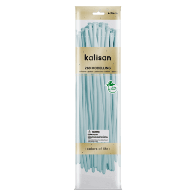 Macaron Baby Blue 260Q (Nozzle Up) - Kalisan Modelling Balloons 50pcs