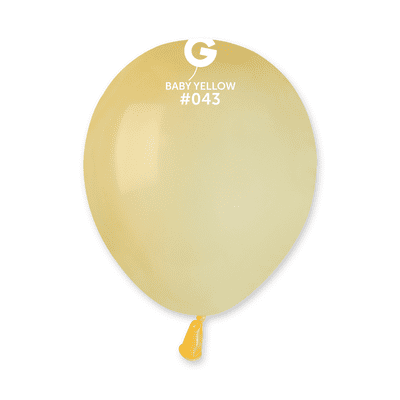 Macaron Baby Yellow 5 inch Balloons - Gemar 5