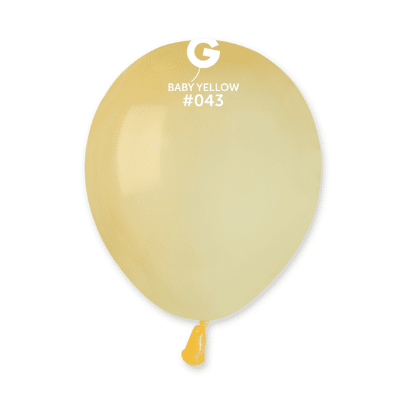 Macaron Baby Yellow 5 inch Balloons - 5