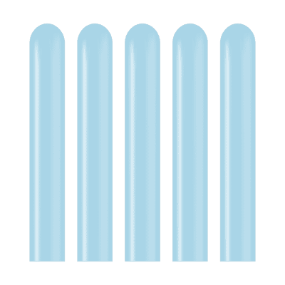 Macaron Blue 260Q Balloons - Kalisan Modelling Balloons 100pcs