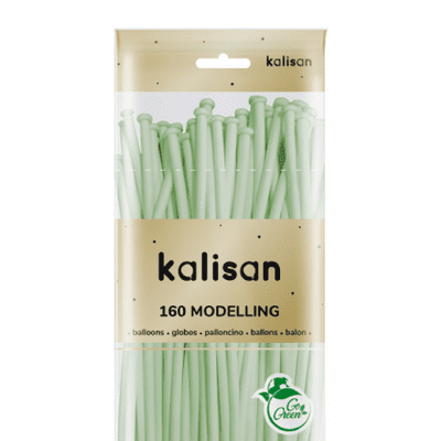 Macaron Pale Green 160Q (Nozzle Up) - Kalisan Modelling Balloons 50pcs
