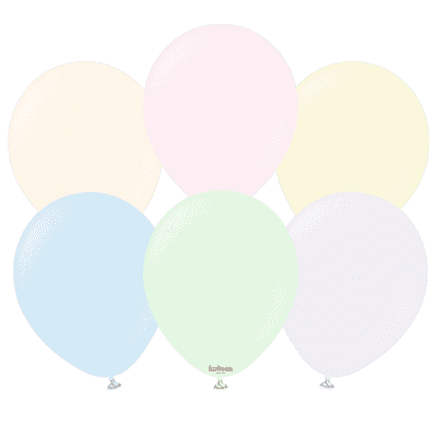 Macaron Pale Mix 18 inch Balloons - Kalisan 18
