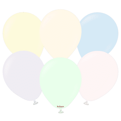 Macaron Pale Mix 5 inch Balloons - Kalisan 5