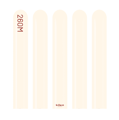 Macaron Pale Salmon 260Q Balloons - Kalisan Modelling Balloons 100pcs