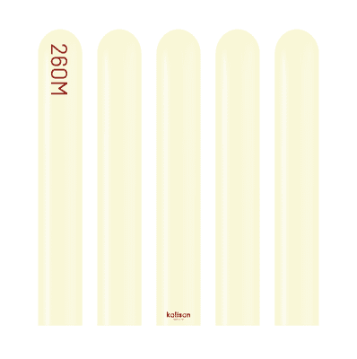 Macaron Pale Yellow 260Q Balloons - Kalisan Modelling Balloons 100pcs