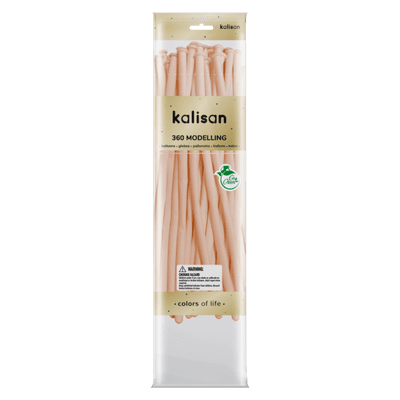 Macaron Salmon 360Q (Nozzle Up) - Kalisan Modelling Balloons 50pcs