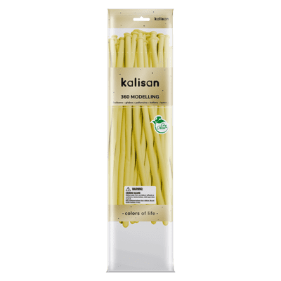 Macaron Yellow 360Q (Nozzle Up) - Kalisan Modelling Balloons 50pcs