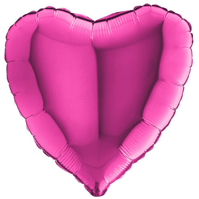 Magenta Heart Foil Balloon (18