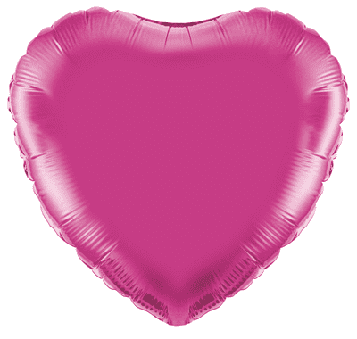 Magenta Heart Foil Balloon (18