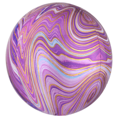 Marblez Balloon - Purple Marblez Orbz (15