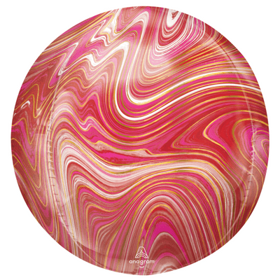 Marblez Balloon - Red & Pink Marblez Orbz (15