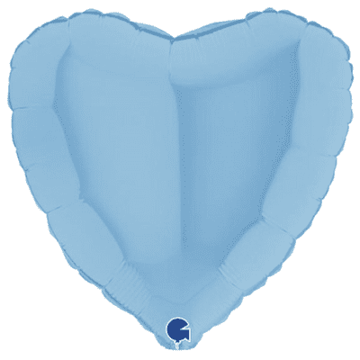 Matte Blue Heart Foil Balloon (18