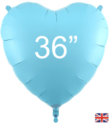 Matte Blue Heart Foil Balloon (36