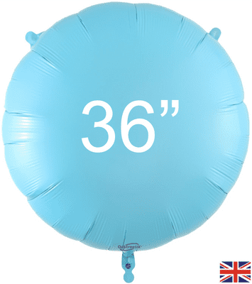 Matte Blue Round Foil Balloon (36