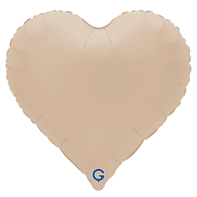 Matte Cappuccino Heart Foil Balloon (18