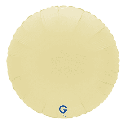 Matte French Butter Round Foil Balloon (18