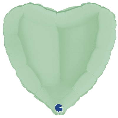 Matte Green Heart Foil Balloon (18