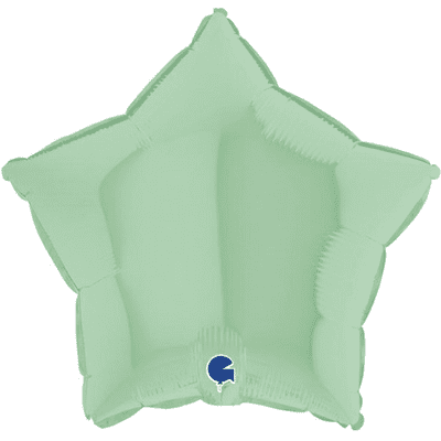 Matte Green Star Foil Balloon (18