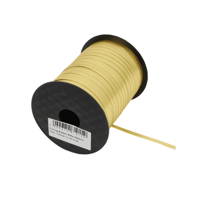 Matte Metallic Gold Ribbon for Balloons (Eleganza 250 yards x 5mm) 1pc