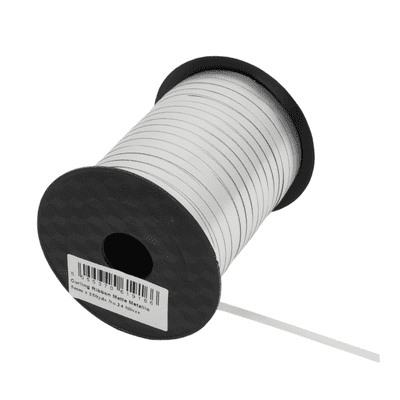 Matte Metallic Silver Ribbon for Balloons (Eleganza 250 yards x 5mm) 1pc
