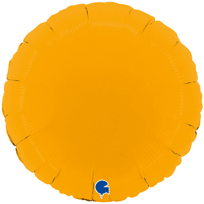 Matte Mustard Round Foil Balloon (18