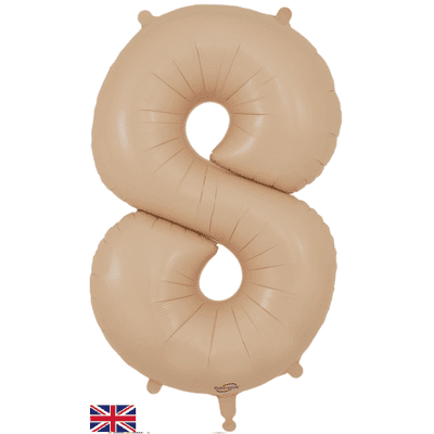 Matte Nude Number 8 Balloon - Foil Number Balloon 1pc (34