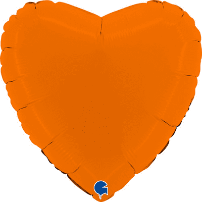 Matte Orange Heart Foil Balloon (18