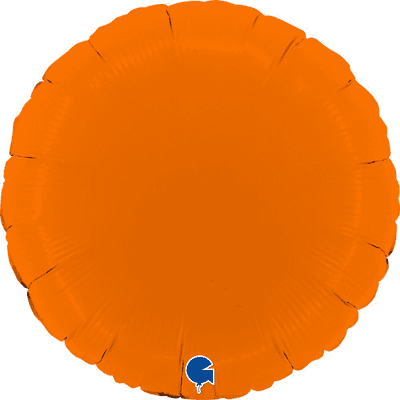 Matte Orange Round Foil Balloon (18