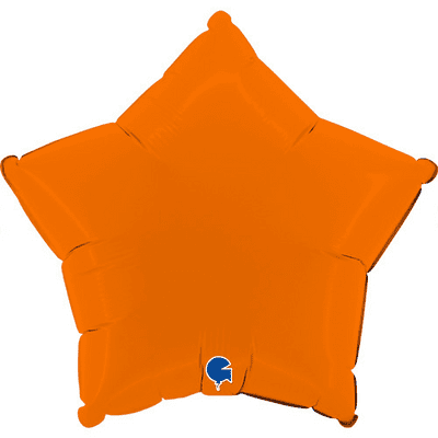 Matte Orange Star Foil Balloon (18