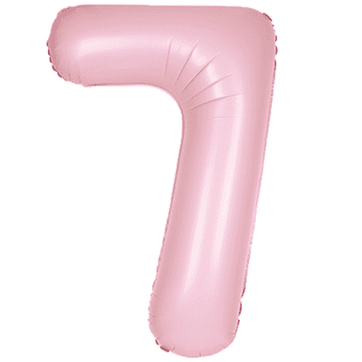 Matte Pink Number 7 Balloon - Foil Number Balloon 1pc (34