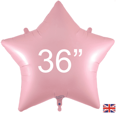 Matte Pink Star Foil Balloon (36