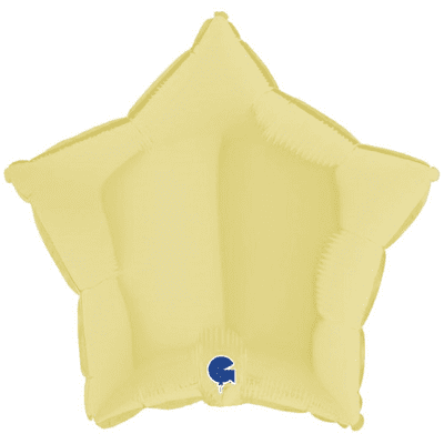 Matte Yellow Star Foil Balloon (18