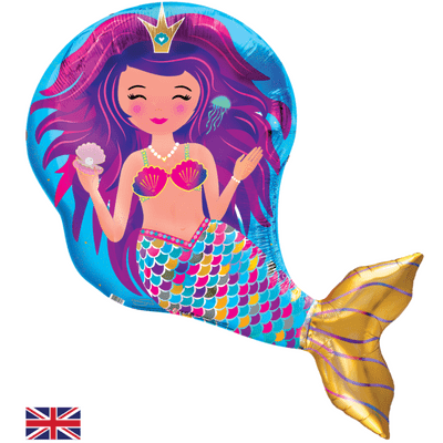 Mermaid Large Foil Balloon 1pc (Oaktree 35