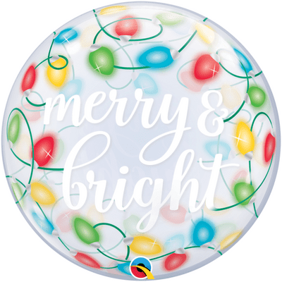 Merry & Bright Lights Bubble Balloon (22