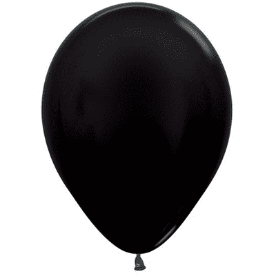 Metallic Black 12 inch Balloons - Sempertex 12