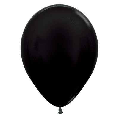 Metallic Black 5 inch Balloons - Sempertex 5