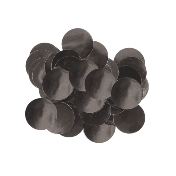 Metallic Black Foil Confetti for Balloons | 10mm Round 50g Bag