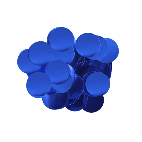 Metallic Blue Foil Confetti for Balloons | 10mm Round 50g Bag
