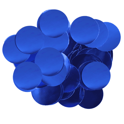 Metallic Blue Foil Confetti | 25mm Metallic Round | 50g Bag