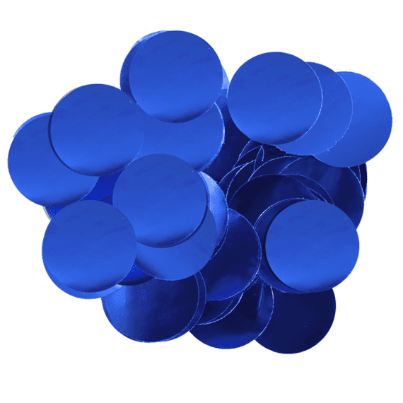 Metallic Blue Foil Confetti for Balloons | 25mm Round 50g Bag