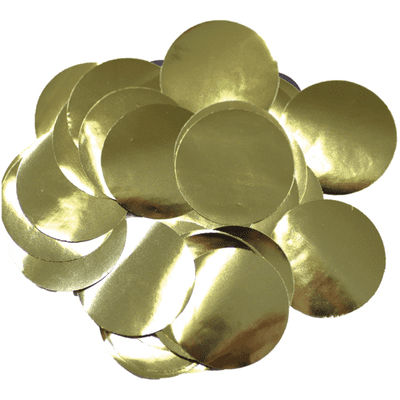 Metallic Gold Foil Confetti | 25mm Metallic Round | 50g Bag