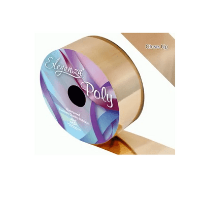 Metallic Gold Poly Ribbon 50mm x 25m (Eleganza) 1pc