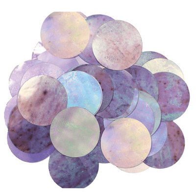 Metallic Iridescent Foil Confetti | 25mm Metallic Round | 50g Bag